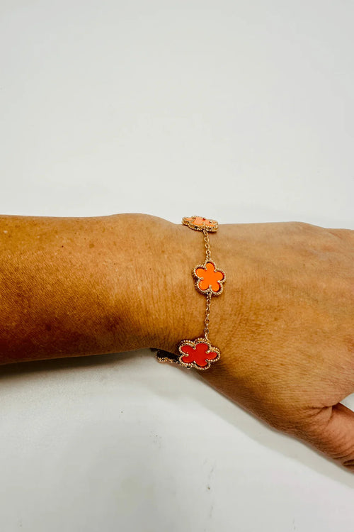 Inspiring Flowers That Last Forever Bracelet (Orange)