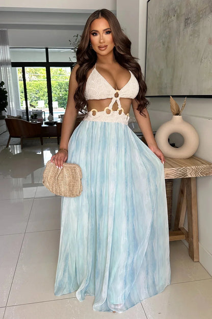 Island Bloom Crochet Maxi Dress – Bluenatural