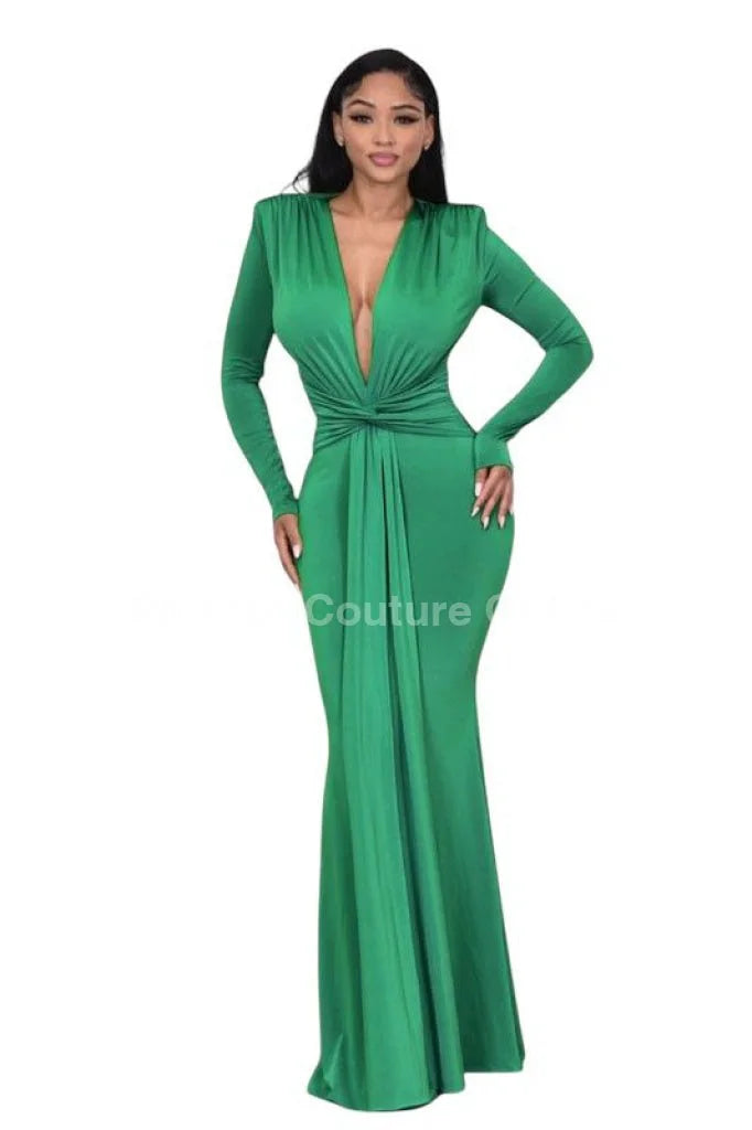Jade Glam Maxi Dress - Twist & Shine