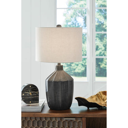A room setting featuring Jilton Black Table Lamp