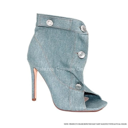 Julene Short Boots with High Heel Statement Design