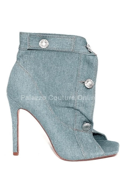 Julene Short Boots with High Heel Statement Design