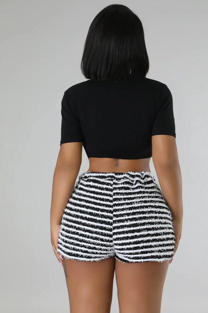 Keilana High Waist Shorts with Elastic Drawstring Waist