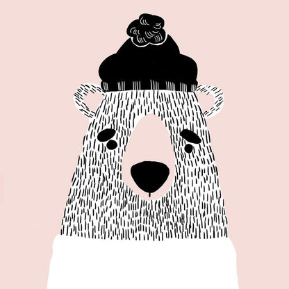 Swatch of the Kids Pink Bear Wall Art