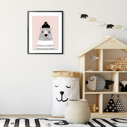 Kids Pink Bear Wall Art - QK1062310_NORH_LF1_RM