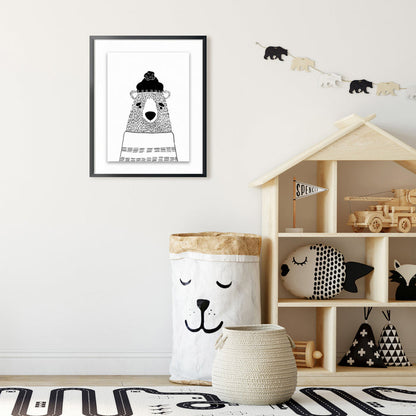 Kids White Bear Wall Art - QK1062309_NORH_LF1_RM