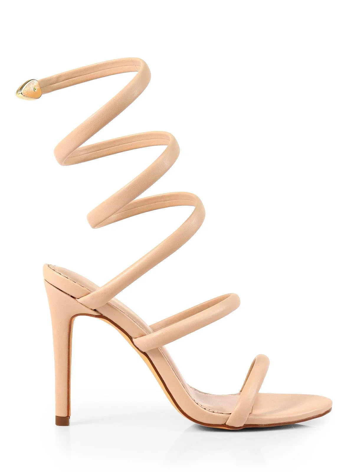 Kim Spiral Heels -Nude