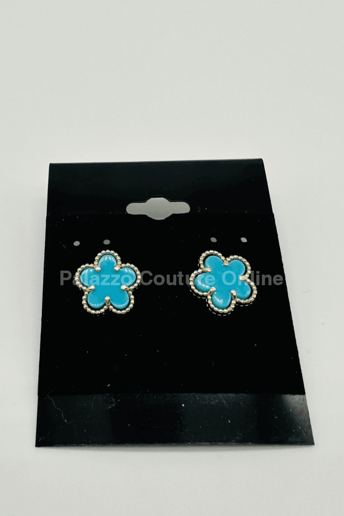 Kiss From a Rose Earrings (Turquoise )