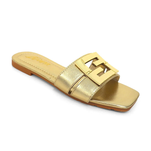 Kyra Signature Flat Sandals Gold