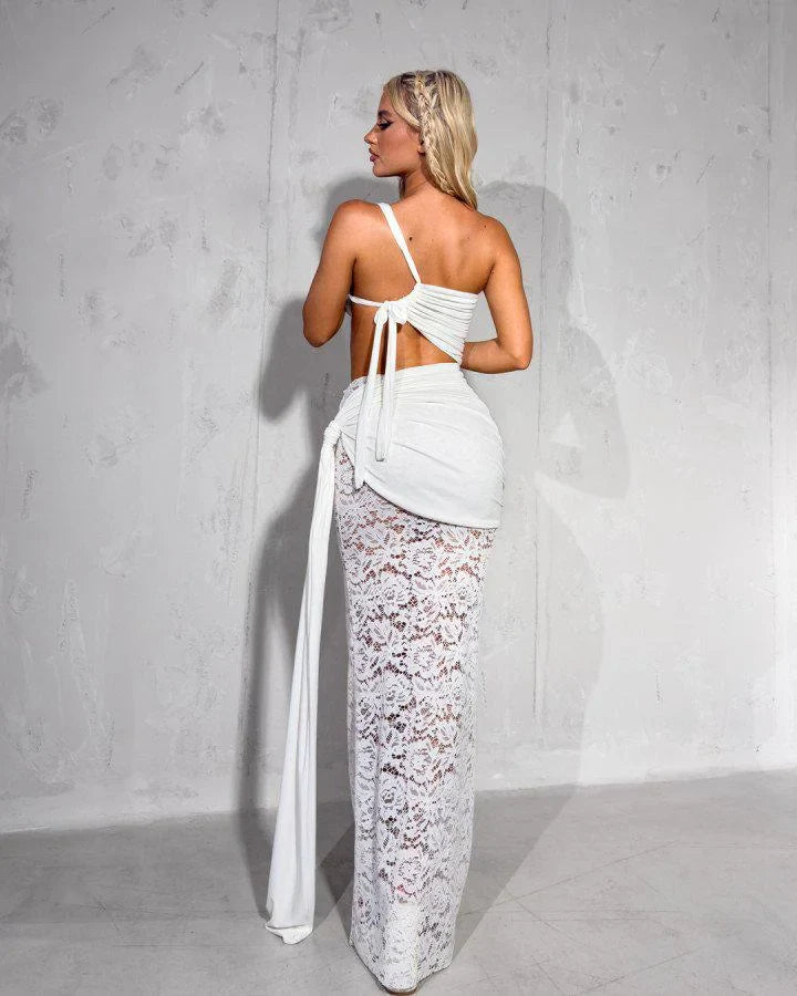 Laced Muse Cut-Out Maxi Dress -  Ivory