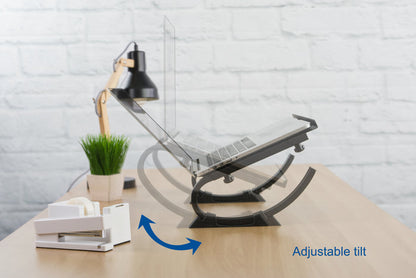 Adjust the tilt of your laptop to find the most comfortable viewing or display angle.