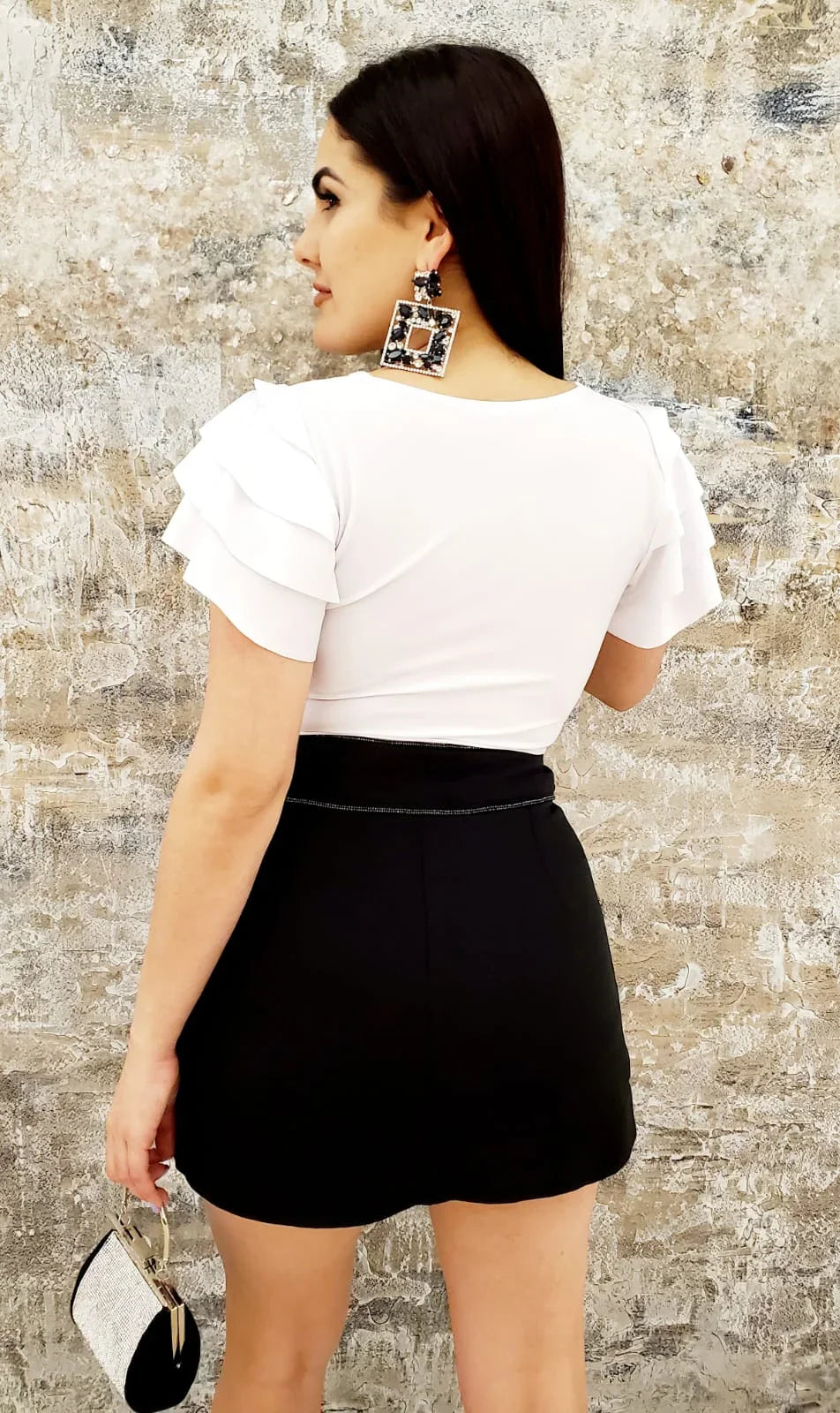 Last Friday Night Crop Top (White)