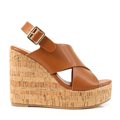 Lelisa Wedge Sandals -Tan