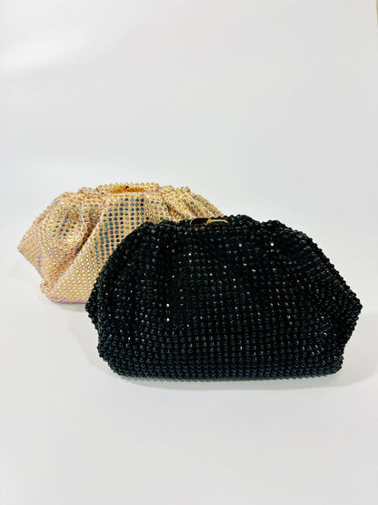 Light-Gold Beaded Clutch – Luxe Evening Statemen