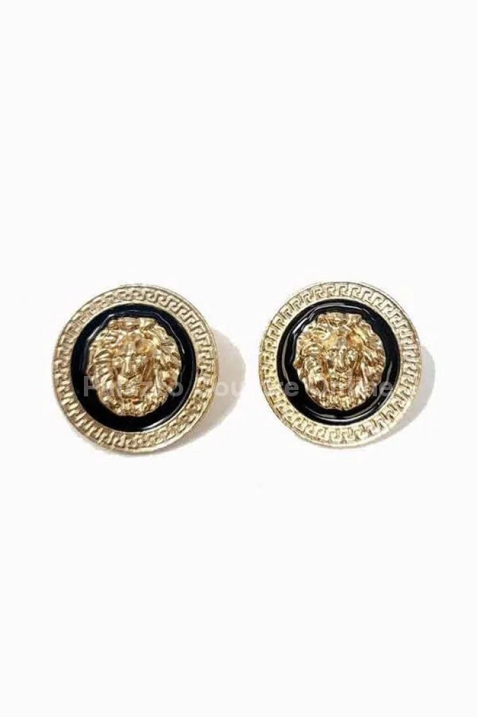Lion Diva Earrings – Bold Lion Head Earrings in Gold or Silver