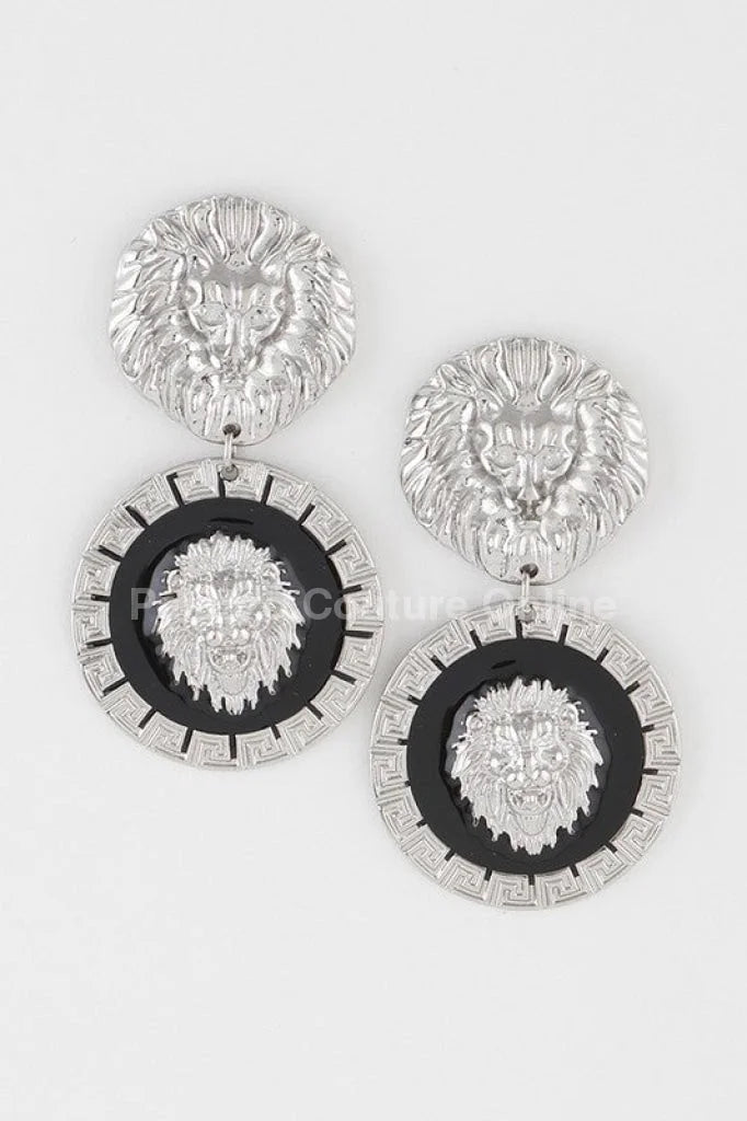 Lion Emblem Earrings