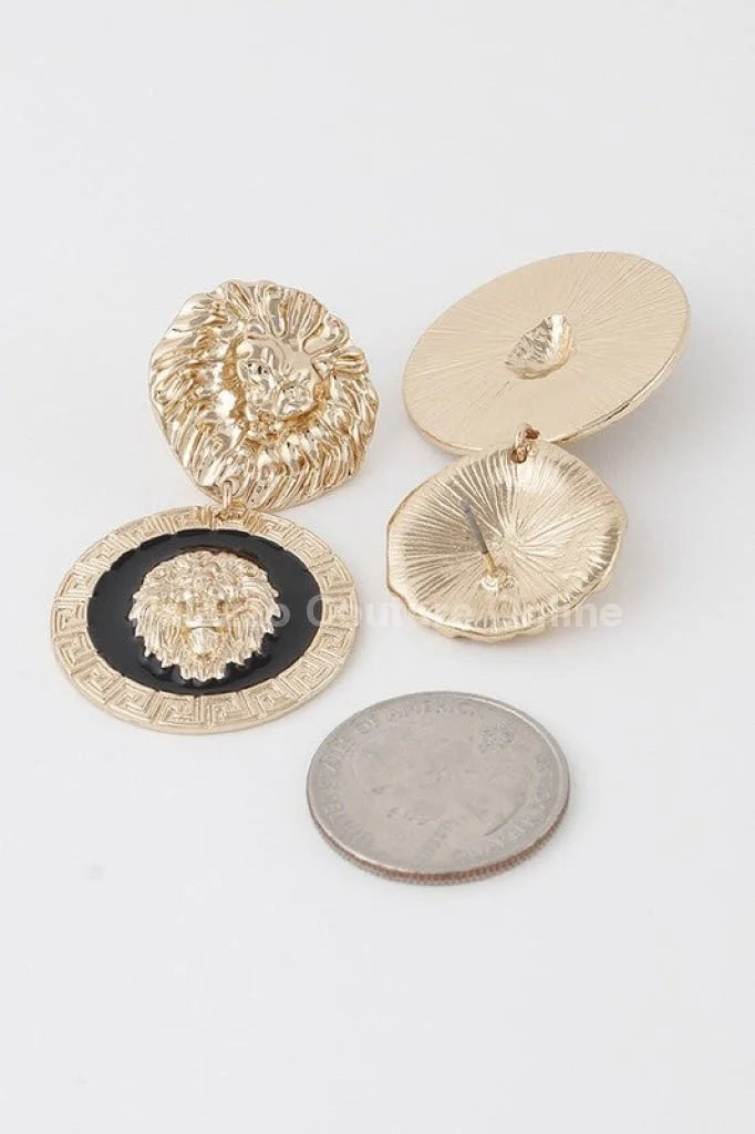 Lion Emblem Earrings