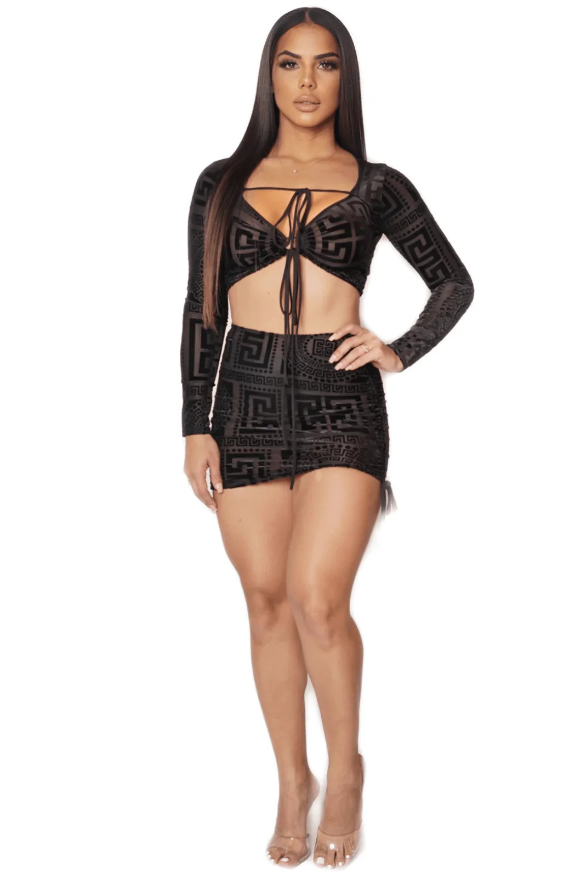 Love Mine Style Black Skirt Set