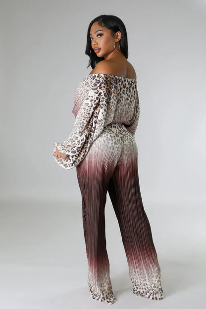 Love You A Latte Ruched Pant Set with One Shoulder Top