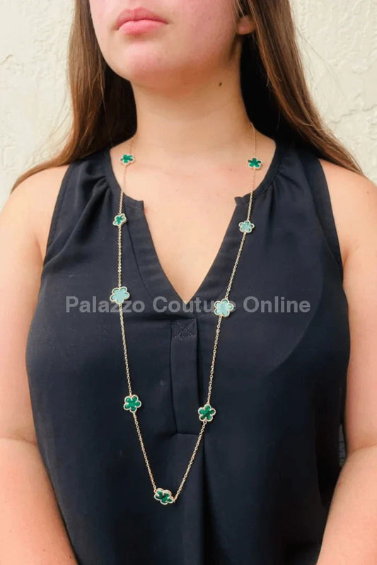 Be Loyal Long Necklace 36” (Green)