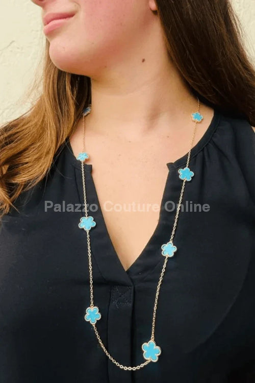 Be Loyal Long Necklace 36” (Turquoise)