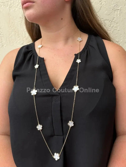 Be Loyal Long Necklace 36” (White)