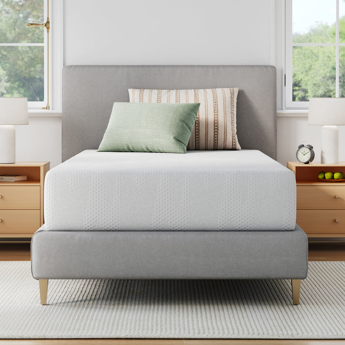 A room setting featuring Luna Basic 6 Inch Memory Foam Twin Mattress
