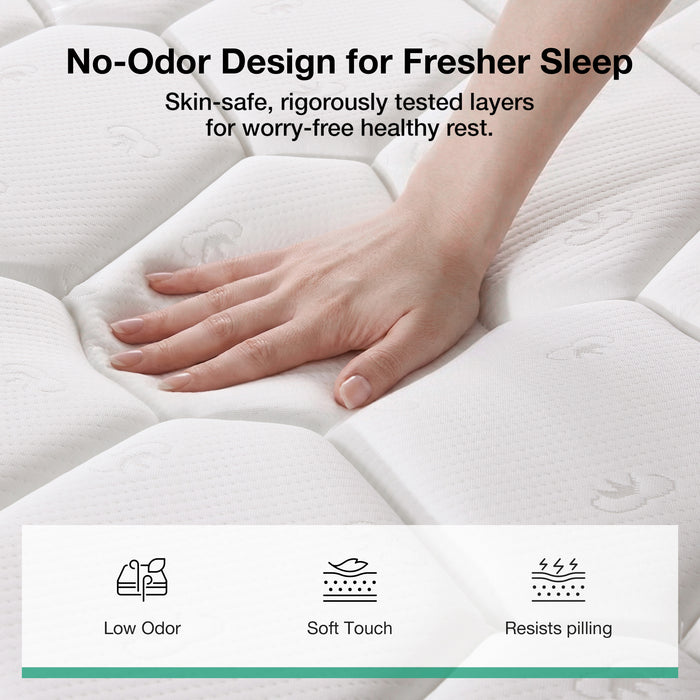 Detail view of Luna Shift Plus 8 Inch Hybrid Twin Mattress