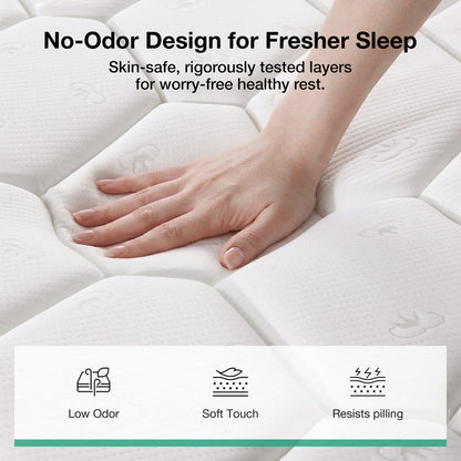 Detail view of Luna Shift Plus 8 Inch Hybrid Twin Mattress