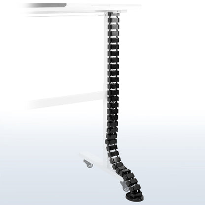 This flexible cable strip provides modern and attractive desk-to-floor cable management for your work area, perfect for height adjustable and standard desks alike.