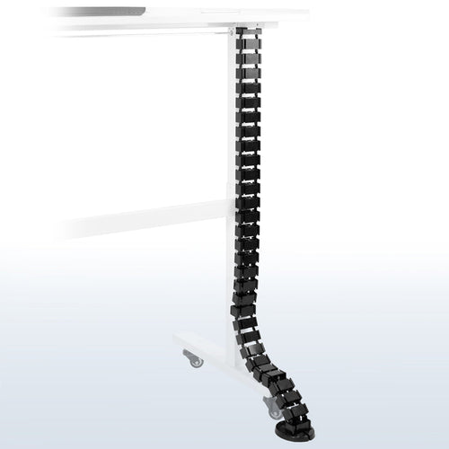This flexible cable strip provides modern and attractive desk-to-floor cable management for your work area, perfect for height adjustable and standard desks alike.
