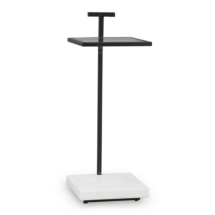 Front right view of Mannill Black Accent Table