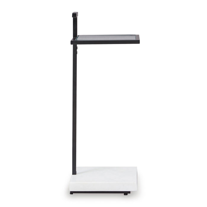 Side view of Mannill Black Accent Table