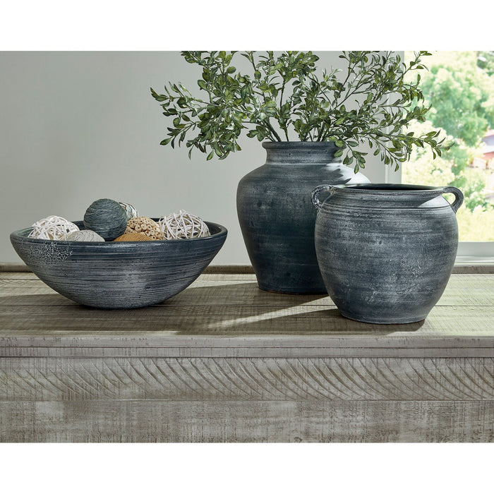 Room setting 2 featuring Meadie Distressed Blue Bowl