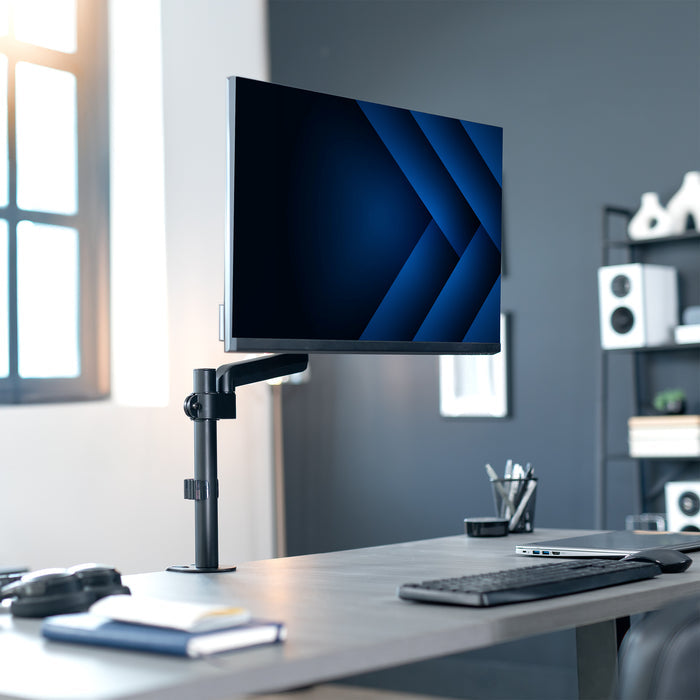 Mechanical arm single monitor desk mount