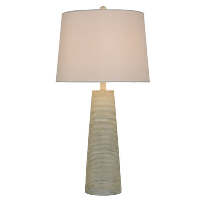 Front left view of Michel Washed White Table Lamp
