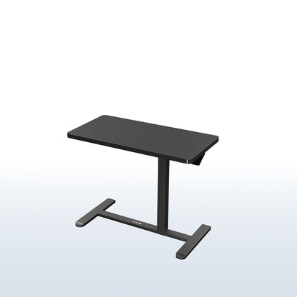 Sturdy steel mobile laptop cart with pneumatic height adjustment.
