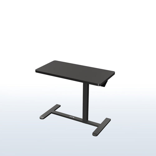 Sturdy steel mobile laptop cart with pneumatic height adjustment.