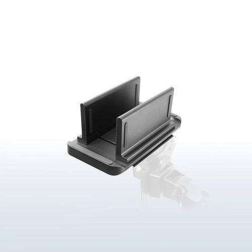 Multifunctional adjustable thin client mini PC mount can be installed on the back of a freestanding monitor, in between a monitor and VESA mount arm, or used as a freestanding holder on your desk.