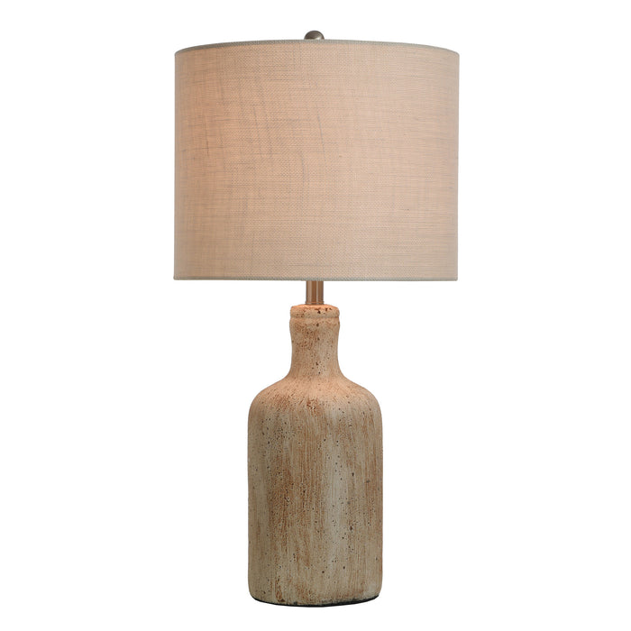 Front left view of Olney Greige Table Lamp