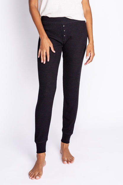 Textured Essentials Black Jammie Pants