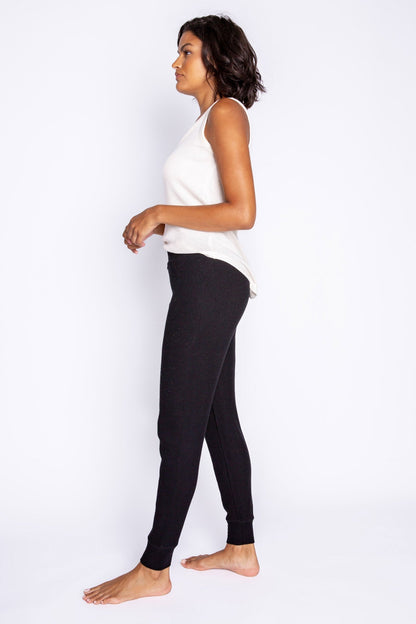 Textured Essentials Black Jammie Pants