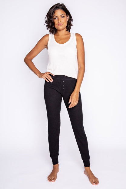 Textured Essentials Black Jammie Pants