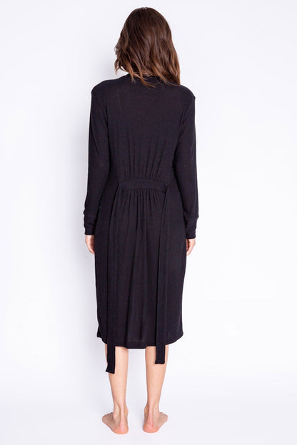 Textured Essentials Black Robe