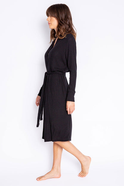 Textured Essentials Black Robe