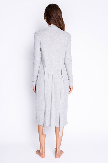 Textured Essentials Heather Grey Robe