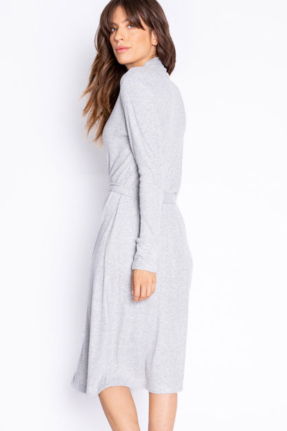 Textured Essentials Heather Grey Robe