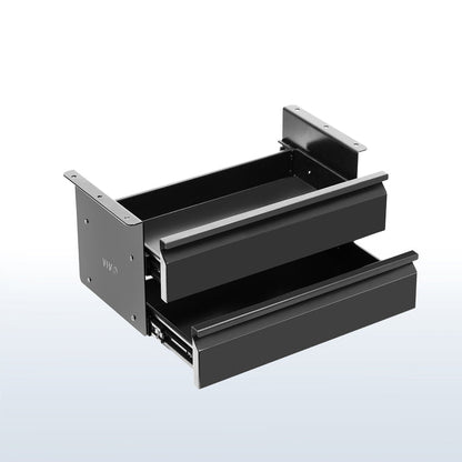 Pull Out Dual Level Under Desk Drawer set creates vertically stacked storage for your workstation.