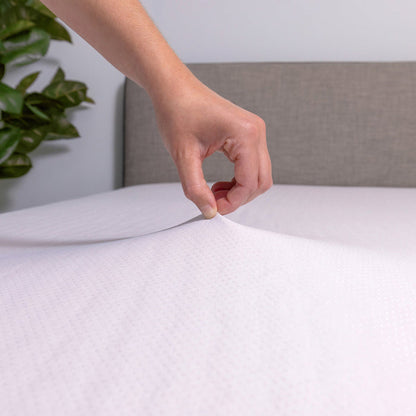 Detail view of Purple Deep Pocket Twin XL Mattress Protector