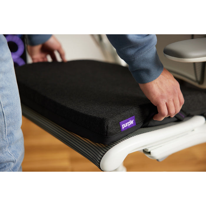 Front right view of Purple Black Double Seat Cushion